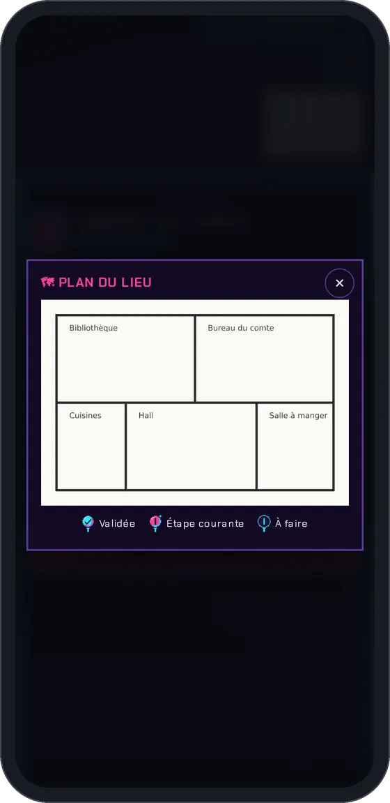 Plan 2D du rez-de-chaussée dans une fenêtre de zoom.